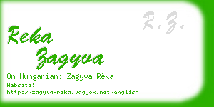 reka zagyva business card